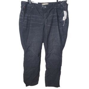 Slink Jeans NWT Womens Black Stretch Corduroy Ankle Jegging Skinny Pants Size 20